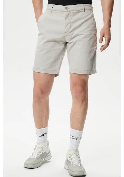 Lacoste Men's Slim Fit Organic Cotton Grey Bermuda Shorts Erkek Dar Kesim Organik Pamuk Bermuda Şort Gri