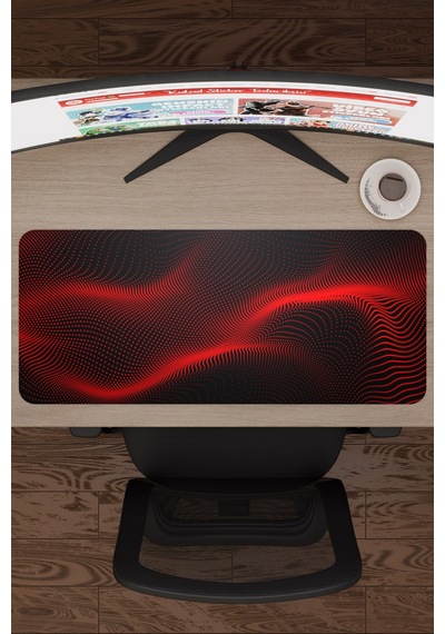 Noktalar Kaymaz Dikişli Kauçuk Oyuncu Mousepad V1 - 70x30 Xl Gaming Mouse Pad Fare Altlığı