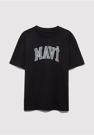 Mavi - Mavi Logo Baskılı Siyah Tişört 6610418-900 Siyah