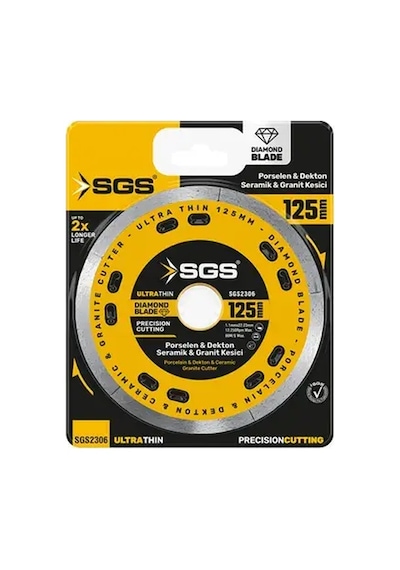 Sgs2306 - 125x1.1mm Profesyonel Porselen Kesici Ultra İnce