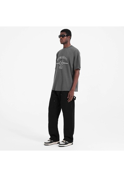 Flood Of Style Erkek Antrasit Represent Baskılı Bisiklet Yaka Tshirt Gri