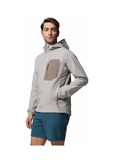 Columbia Tall Heights Iıı Kapüşonlu Erkek Softshell Mont Wo3966 Gri