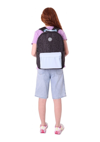 Kaukko Double Colors Üç Bölmeli Kız Çocuk Okul Ve Günlük Sırt Çantası - Siyah Mavi - K1839 Siyah - Mavi