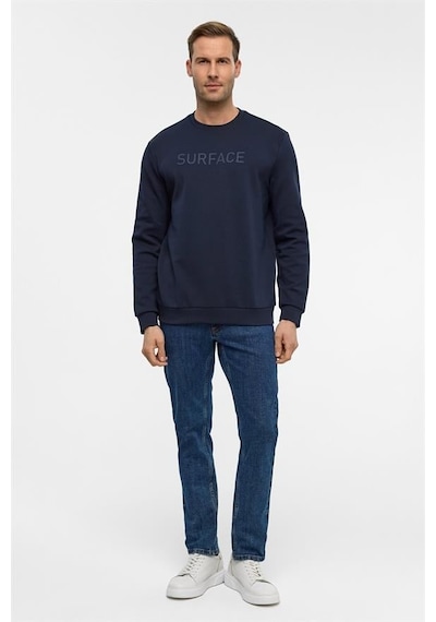 Süvari Lacivert Regular Düz Bisiklet Yaka Sweatshirt Sw2013700023-m09 Lacivert