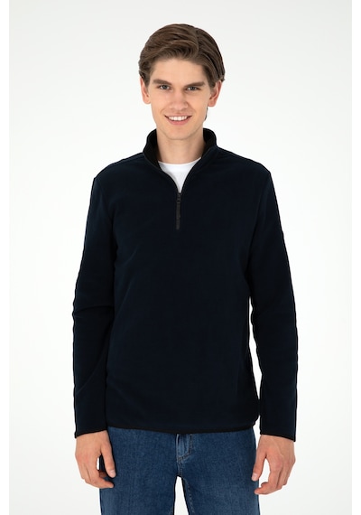 U.S. Polo Assn. Erkek Yarım Fermuarlı Lacivert Basic Polar Sweatshirt 50298085-VR033