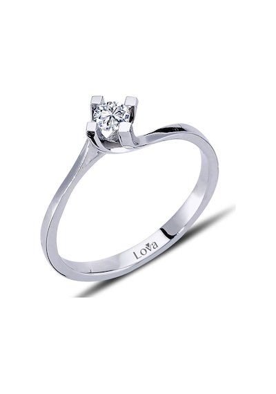 Lova D Renk 0,18 Karat Pırlanta Tektaş Yüzük - 1070031