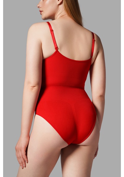 Alt Tarafı Çıtçıtlı Zıbın Korse Seamless 9051 Kırmızı