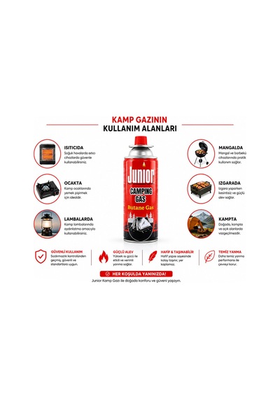 Kamp Gazı - Gaz Kartuşu - 393 Ml Sarı