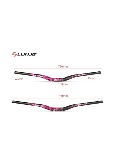 Bisiklet Lunje Gidon 780mm 31.8mm Siyah-mor