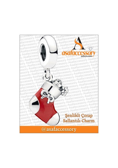Şenlikli Çorap Sallantılı Charm Gümüş