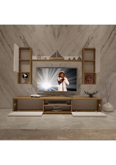 Decoraktiv Eko 5da Mdf Dvd Tv Ünitesi Tv Sehpası Pera - Beyaz