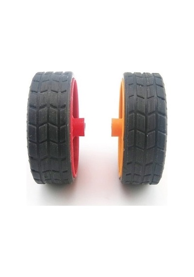 Ø30mm Çap A Kalite 4 Adet Kauçuk Tekerlek Ve 2 Adet Mil Seti