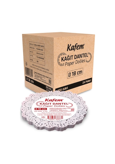 Kafem Dantel Kağıt 18 cm 100 Lü x 24 Paket