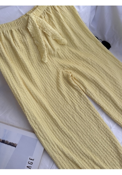 Intive Cool Comfort Waffle Kumaş Pamuklu Nefes Alabilir Basic Yazlık Jogger Pantolon Cepsiz Sarı Intive Cool Comfort Waffle Kumaş Pamuklu Nefes Alabilir Basic Yazlık Jogger Pantolon Cepsiz Sarı