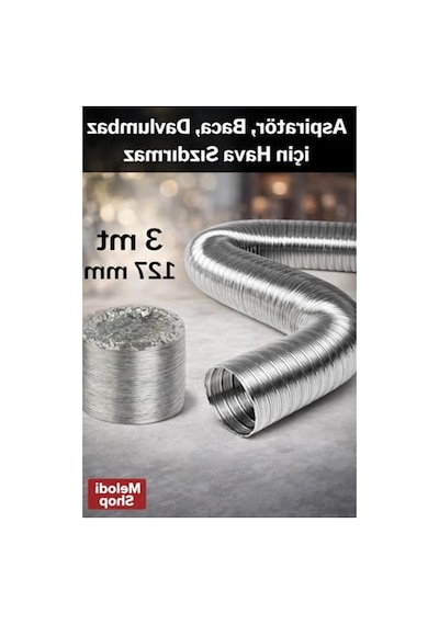 127 Mm Alüminyum Flex Aspiratör Borusu, Isıya Dayanıklı, Esnek