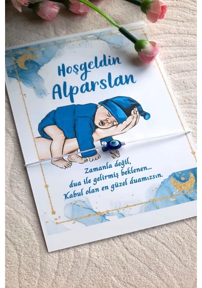 Nazar Bileklik - 40 Adet Kişiye Özel Kartlı Nazar Boncuklu Bilek