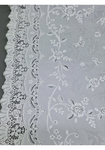Pvc Küpür Dantel Raf Ve Dolap Örtüsü Runner Beyaz Kpr1587b 50 X 400