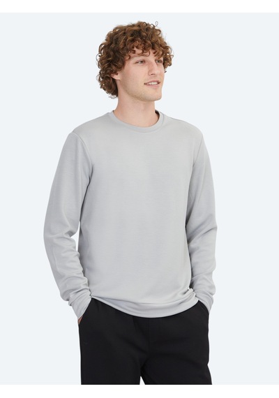 Kip Gri Bisiklet Yaka Sweatshirt Gri -