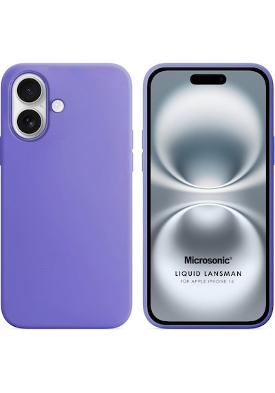 Microsonic Apple iPhone Uyumlu 17 Kılıf Liquid Lansman Silikon Lila -