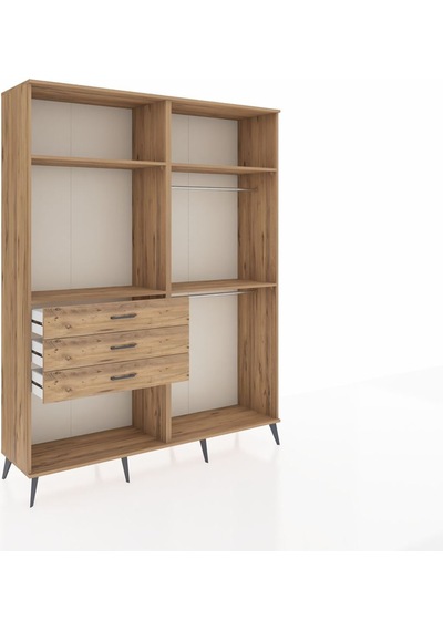 Hyperion Gardrop 4 Raflı 3 Çekmeceli 2 Askılı 176x44x221 Çam-çam Çam Hyperion Gardrop 4 Raflı 3 Çekmeceli 2 Askılı 176x44x221 Çam-çam Çam