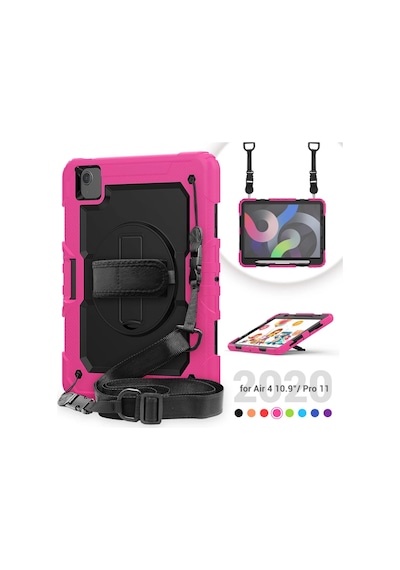 Zengemtx Newface Apple Uyumlu iPad Pro 11 2020 Kılıf Pars Tablet Kapak - Pembe