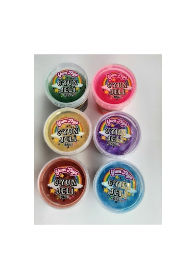 Yumtoys Gold Serisi Slaym - Hazır Slime 6 Renk 6 Kutu 140x6 Gr Sarı, Yeşil, Kırmızı, Pembe, Mavi, Mor