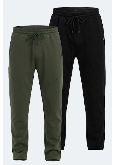 Slazenger Vashtı 2 Li Set Erkek Eşofman Altı Siyah - Haki