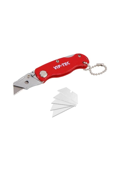Viptec Vt875158 Katlanır Mini Maket Bıçağı 10mm 5 Adet Yedekli