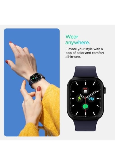 Apple Watch Ultra 49mm Seri 3/2/1-46mm Seri 11/10-45mm Seri Se3/9/8/7-44mm Seri Se2/se/6/5/4 İle Uyumlu Kordon Kayış Nano Pop Blueberry Navy - Amp09322