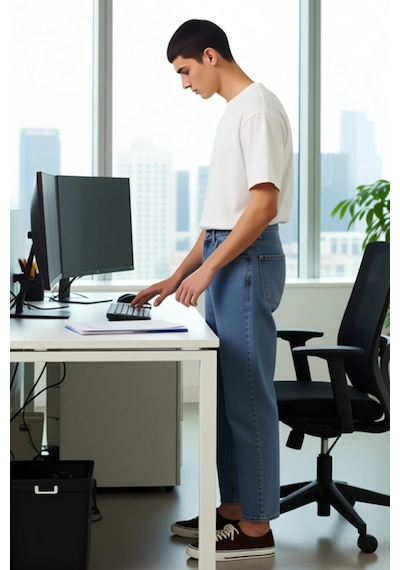 Ersefa Kadın Denim Relaxed Fit Pantolon Fonksiyonel Dayanıklı Kaliteli K mavi