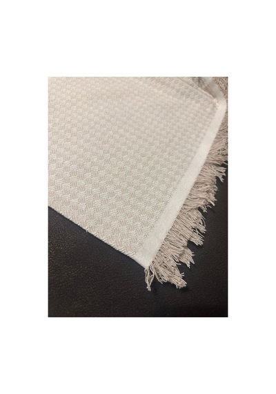 Defne %100 Pamuklu Desenli Yıkanabilir Koltuk Örtüsü / Çekyat Örtüsü / Pike Örtüsü 180x220 Ebat Krem