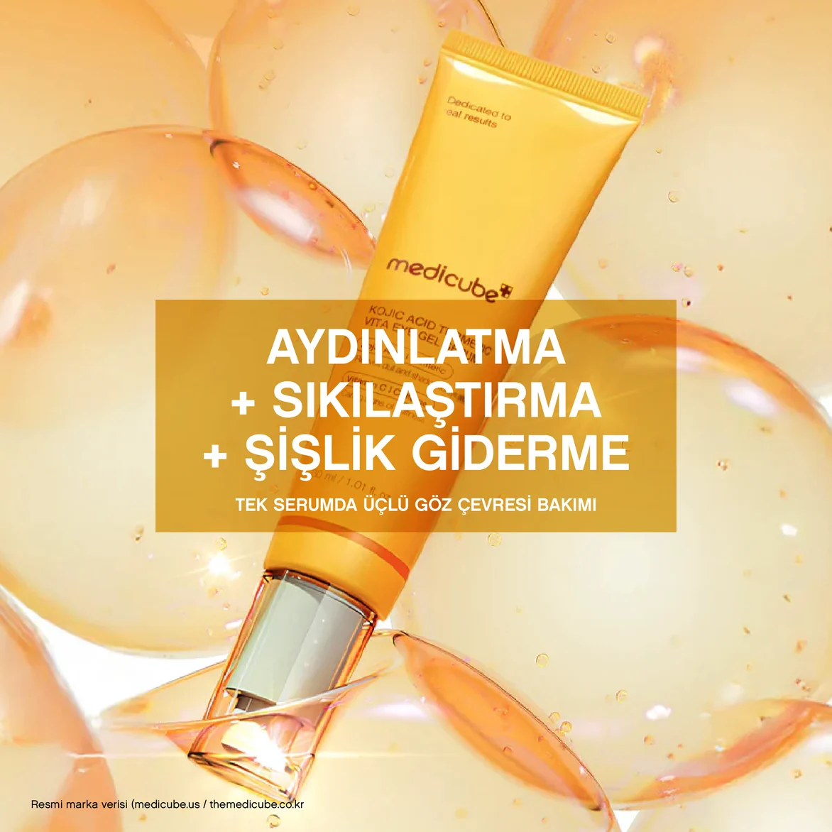 Kojic Acid Turmeric Vita Eye Gel Serum 30ml Kojik Asit, Zerdeçal Göz Jel Serum