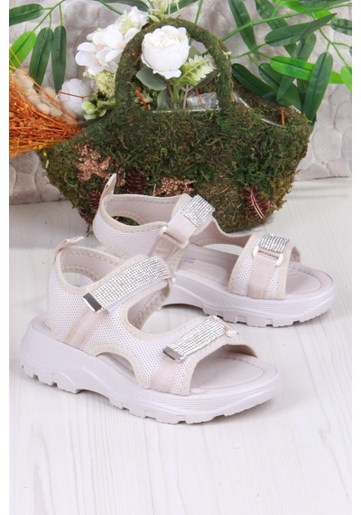 Fort 35400 Diva Comfort Rahat Çırtlı Kadın Sandalet Bej