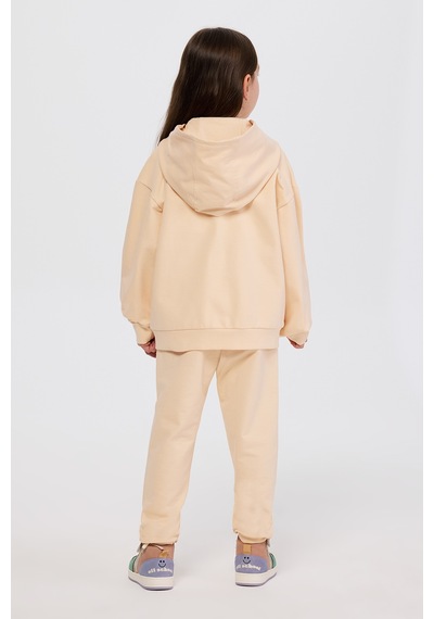 Panço Kız Çocuk Fermuarlı Somon Sweatshirt Pembe