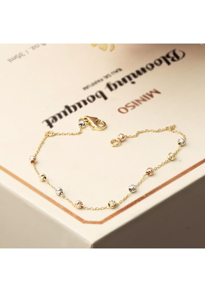 Top Altınlı 14 Ayar Zincir Bileklik BLBLU14K4859 Sarı Altın