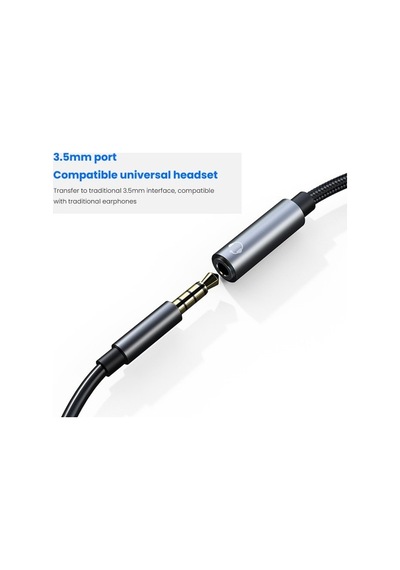 Wealthglow 2'si 1 Arada Usb C - 3,5mm Kulaklık Jakı Adaptörü Es4ıob