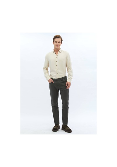 Kip Ekru Fitilli Dokuma Casual Gömlek 4112494 Ekru