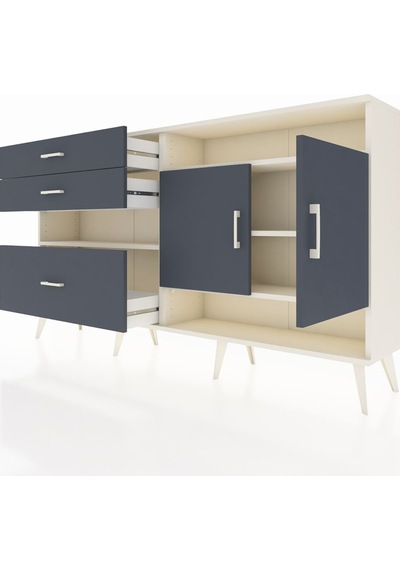 Arges Konsol 4 Raflı 3 Çekmeceli 2 Kapaklı 176x30x99 Aytaşı-antra Aytaşı-antrasit Arges Konsol 4 Raflı 3 Çekmeceli 2 Kapaklı 176x30x99 Aytaşı-antra Aytaşı-antrasit