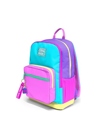 Coral High Çok Renkli Okul Sırt Çantası 23676 Pembe