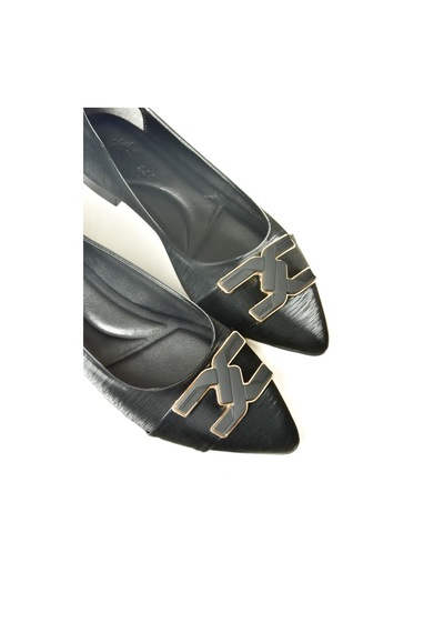 Fox Shoes U820048704 Siyah Kumaş Sivri Burun Kadın Babet Siyah-kumaş Siyah