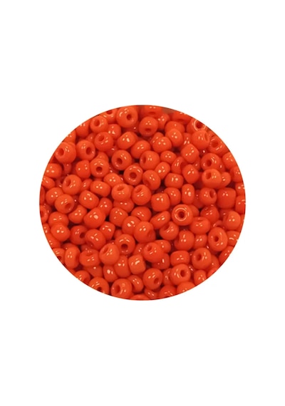 Tedar Dökme Cam Kum Boncuk 11/0 2 Mm - 20 Gram - Turuncu - Bnc013 Najmaddin (No:1) 8.5Cm X 10.5 Cm