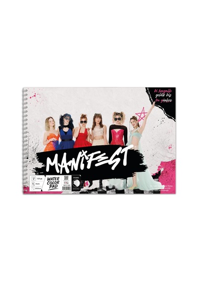 Manifest 25x35 Plastik Kapaklı Sipralli Resim Defteri 15 Yaprak 1 Adet