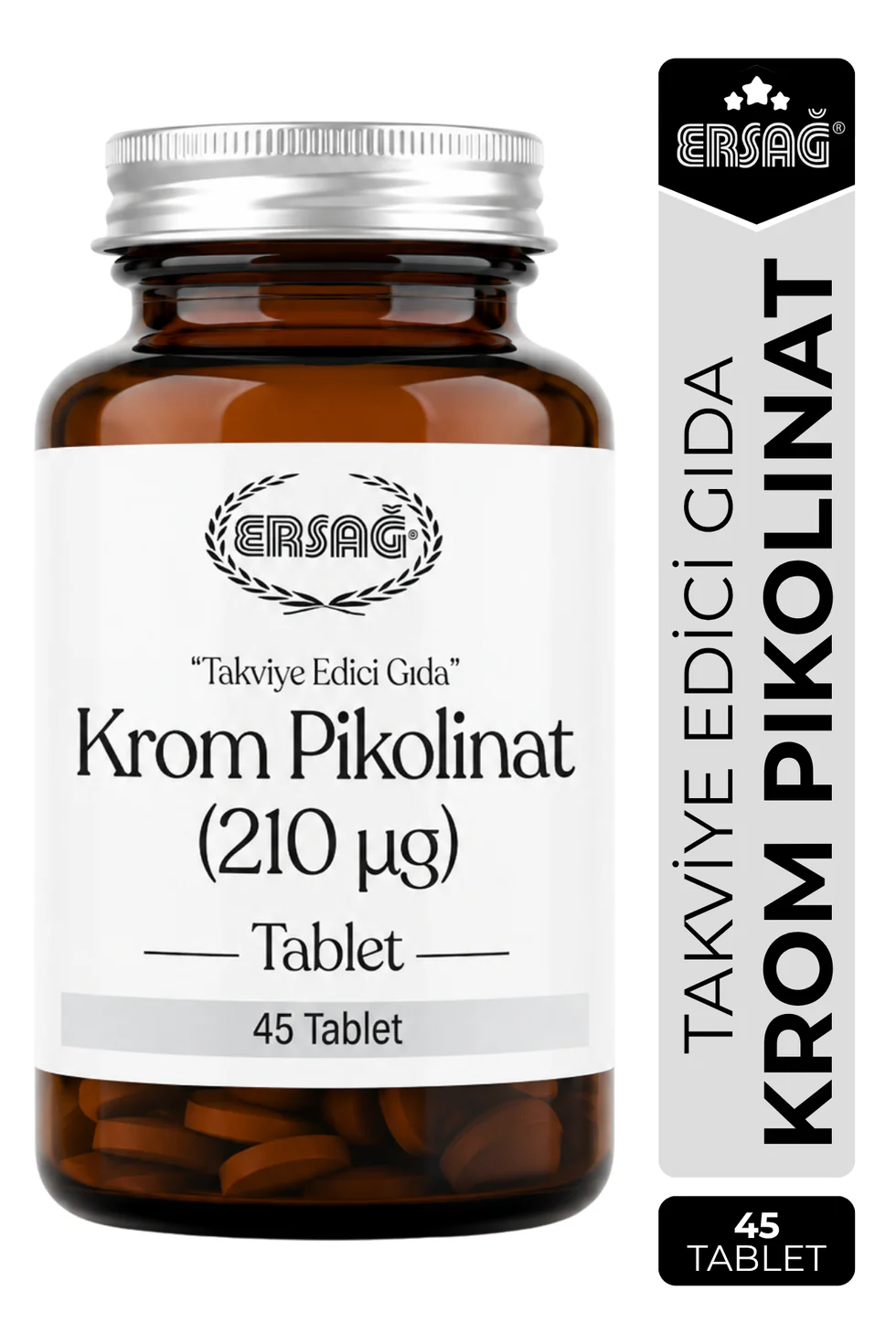Ersağ Krom Pikolinat Takviye Edici Gıda 45 Tablet