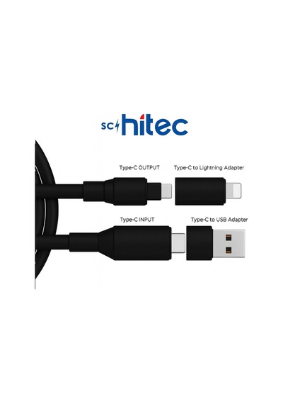 Schitec 4in1 240w Süper Fast Usba Type-c Lightning Hızlı Şarj Ve Data Kablosu Yk347