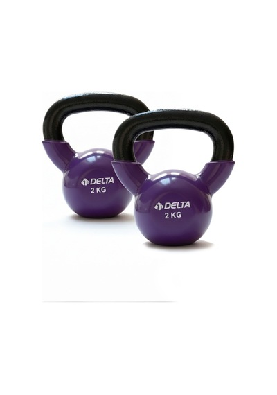 Kettlebell 2 Kg 2 Li Set Döküm Ağırlık Vinyl Kaplı Dambıl Evde Spor Squat Çaydanlık Dumbbell