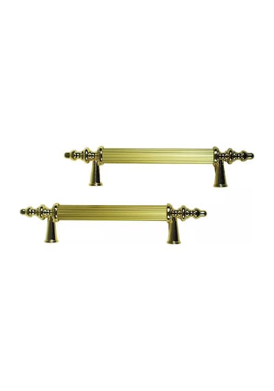 Kulp Silindir Çizgili Zamak Kulp Model 14 Cm 2 Adet Gold