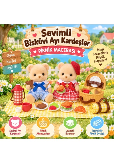 Families Bisküvi Ayı Kardeşler Leziz Piknik Seti