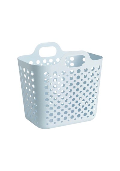 Quality Kuplu Çamaşır Sepeti Yükseklik 36 Cm İkea Kirli Sepeti Plastik Sepet Mavi Hacim 24 Litre Mavi - 717212144 Mavi