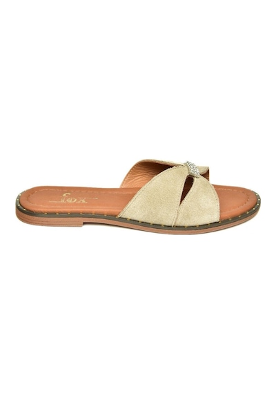 Fox Shoes U291290002 Bej Süet Kadın Terlik Bej-süet Çok Renkli