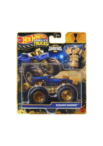 Hot Wheels Monster Trucks Bigfoot Trophy Şampiyonları Rodger Dod Çok Renkli
